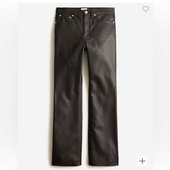 J. Crew High-rise slim demi-boot pant in faux leather - Picture 1 of 1